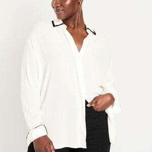 Old Navy Loose Crepe Button-Down Shirt